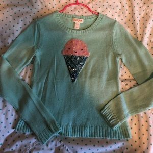 Ice Cream Sequin Graphic Sweater